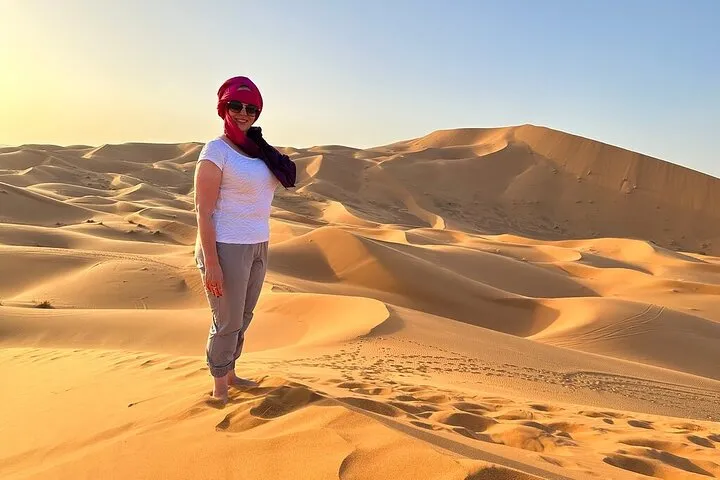 Luxury tent camp among the Sahara dunes on a best of Morocco tour package, Merzouga, Morocco